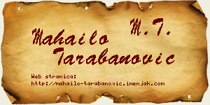 Mahailo Tarabanović vizit kartica